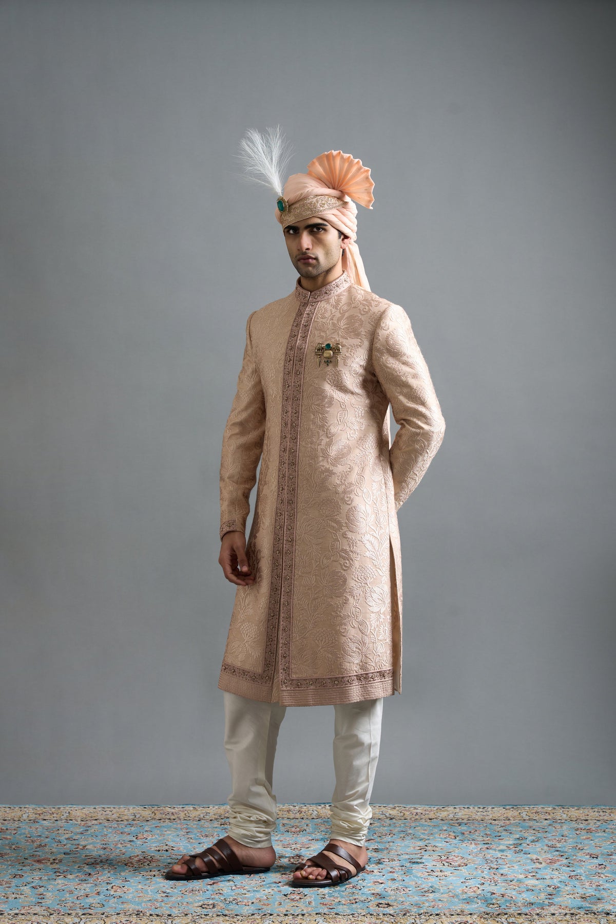Gargee Designers Raghav Peach Sherwani Gargee