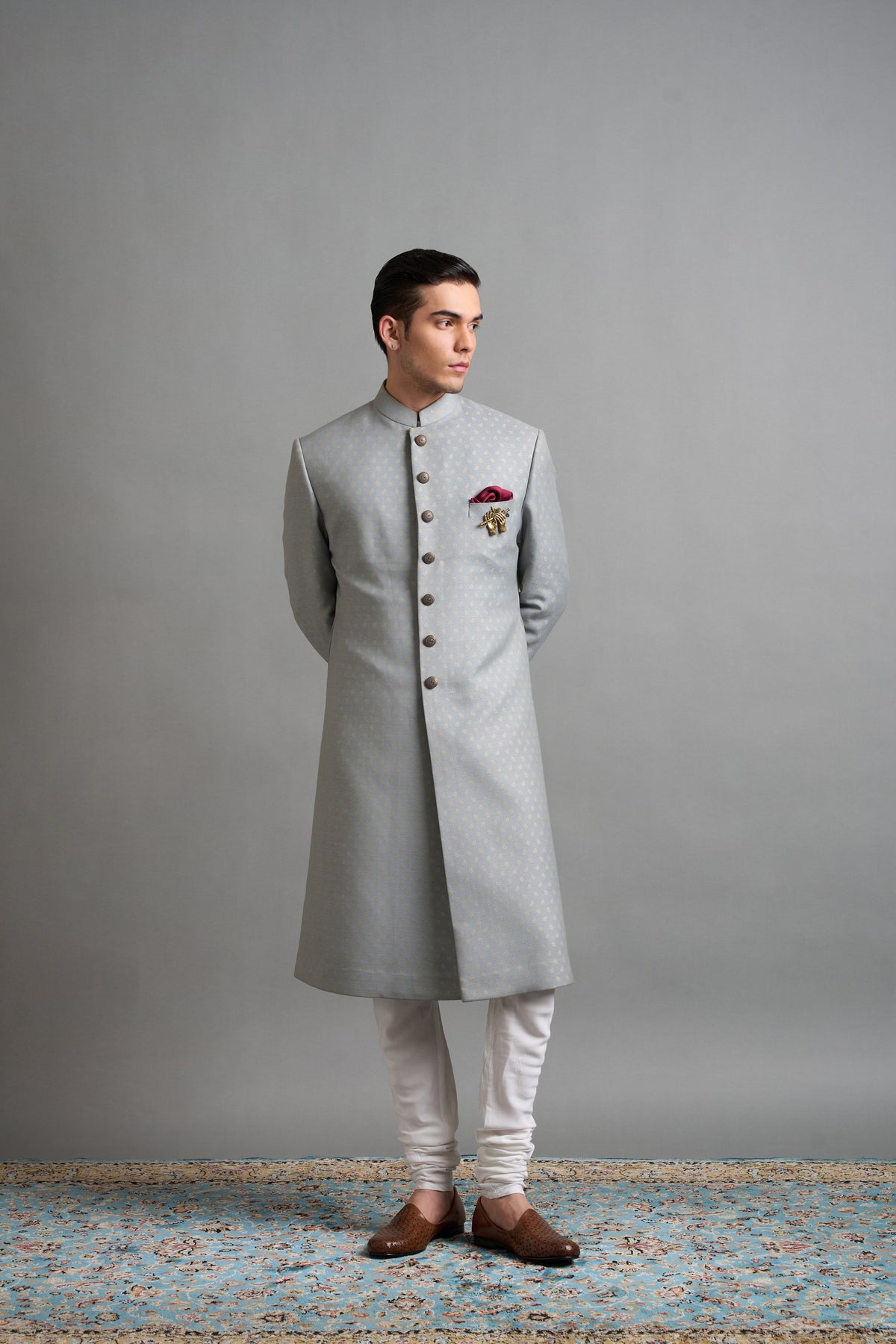 Gargee Designers Riaan Grey Sherwani Gargee