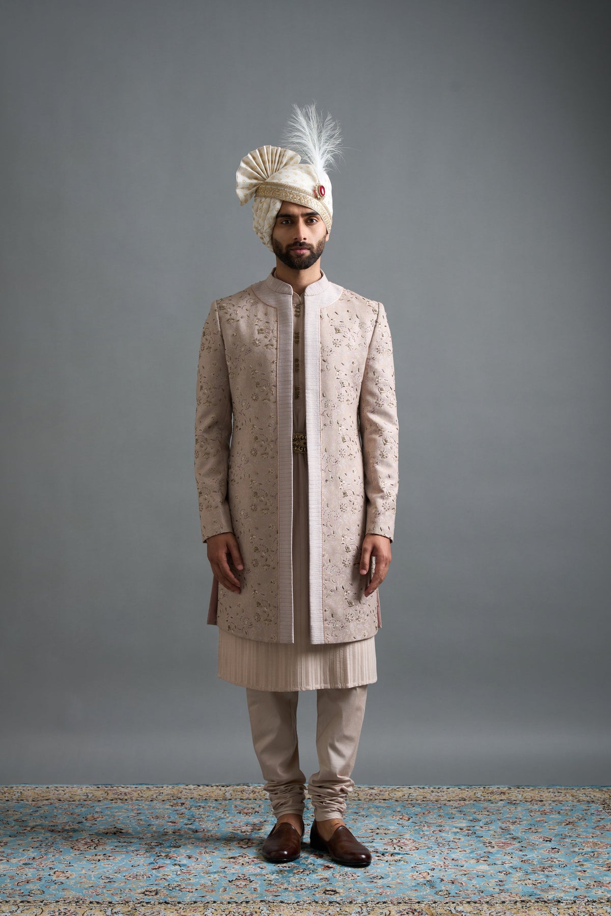 Gargee Designers Veer Rose Gold Sherwani Gargee