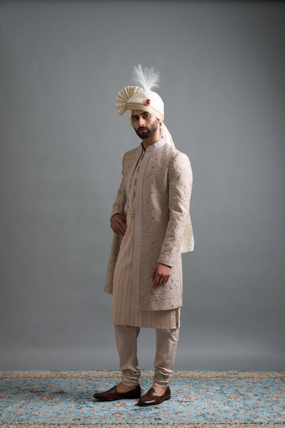 Gargee Designers Veer Rose Gold Sherwani Gargee