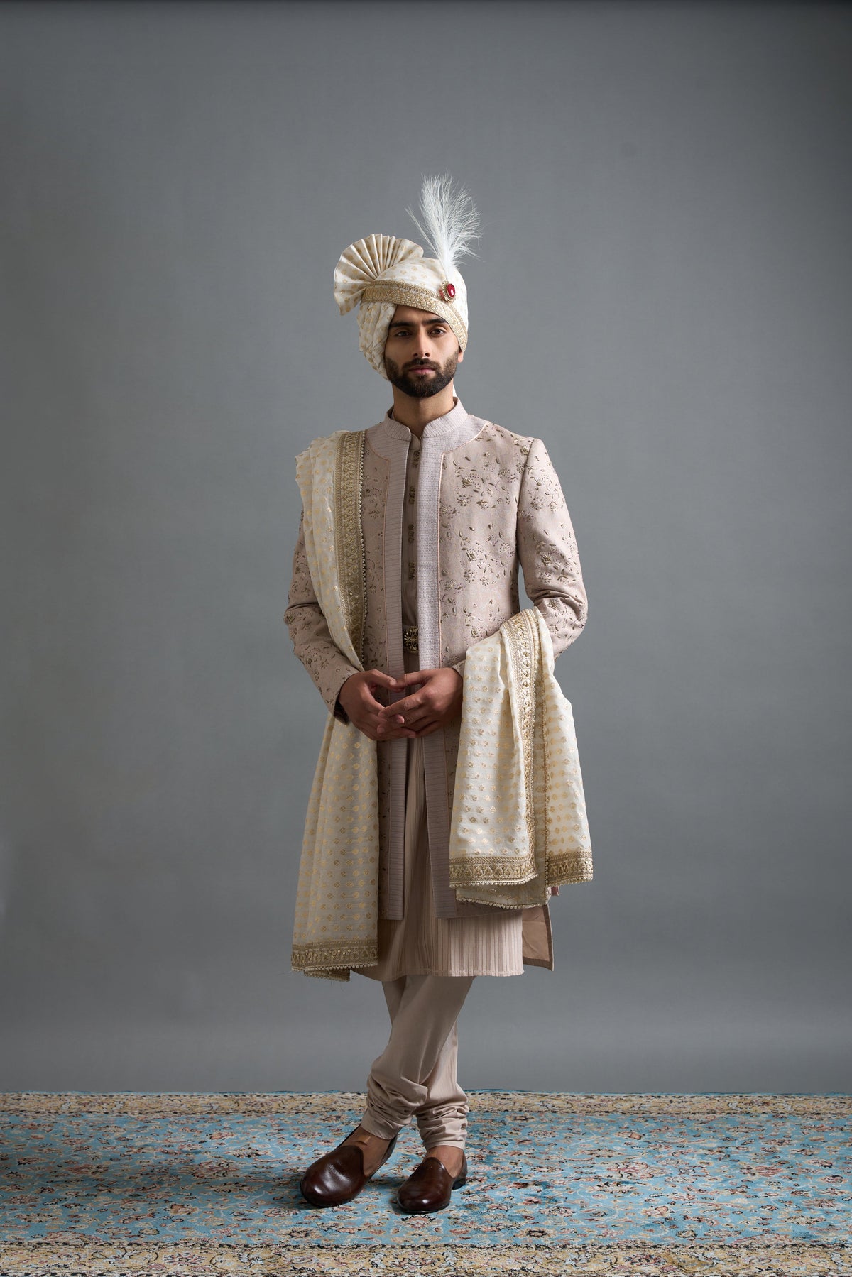 Gargee Designers Veer Rose Gold Sherwani Gargee