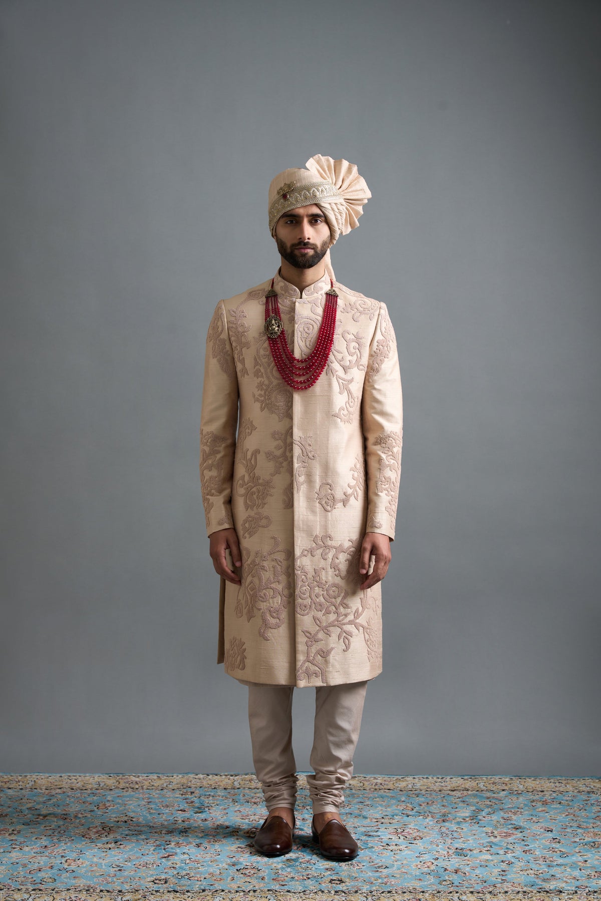 Gargee Designers Yuvraj Beige Sherwani Gargee
