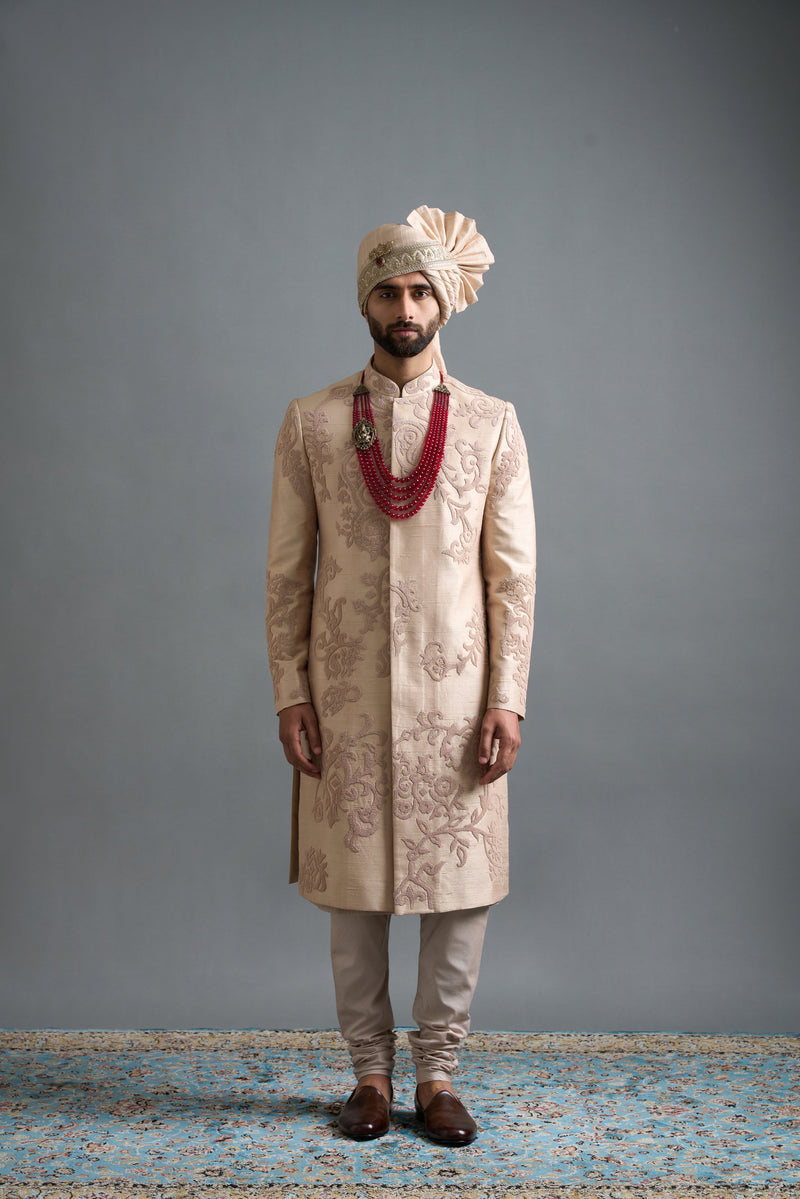 Gargee Designers Yuvraj Beige Sherwani Gargee