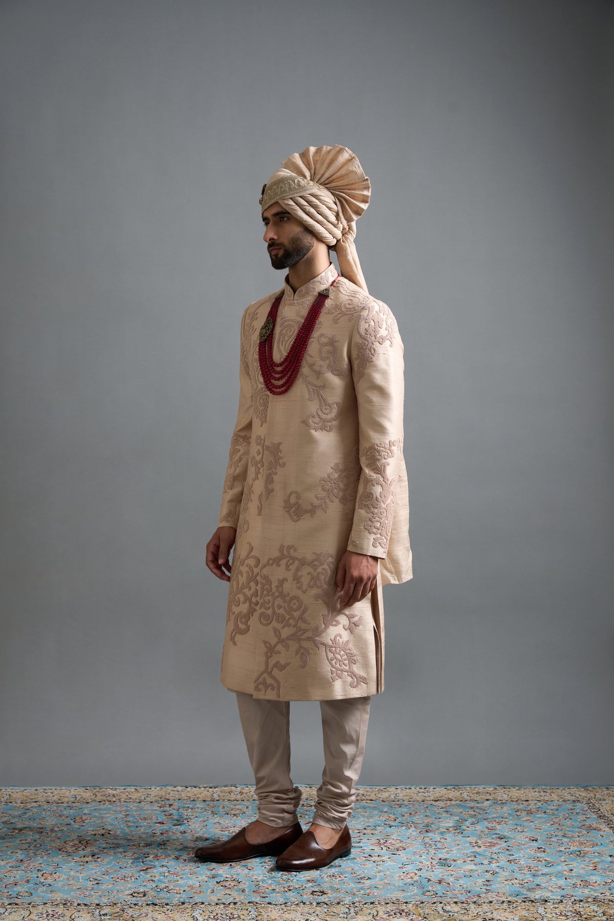 Gargee Designers Yuvraj Beige Sherwani Gargee