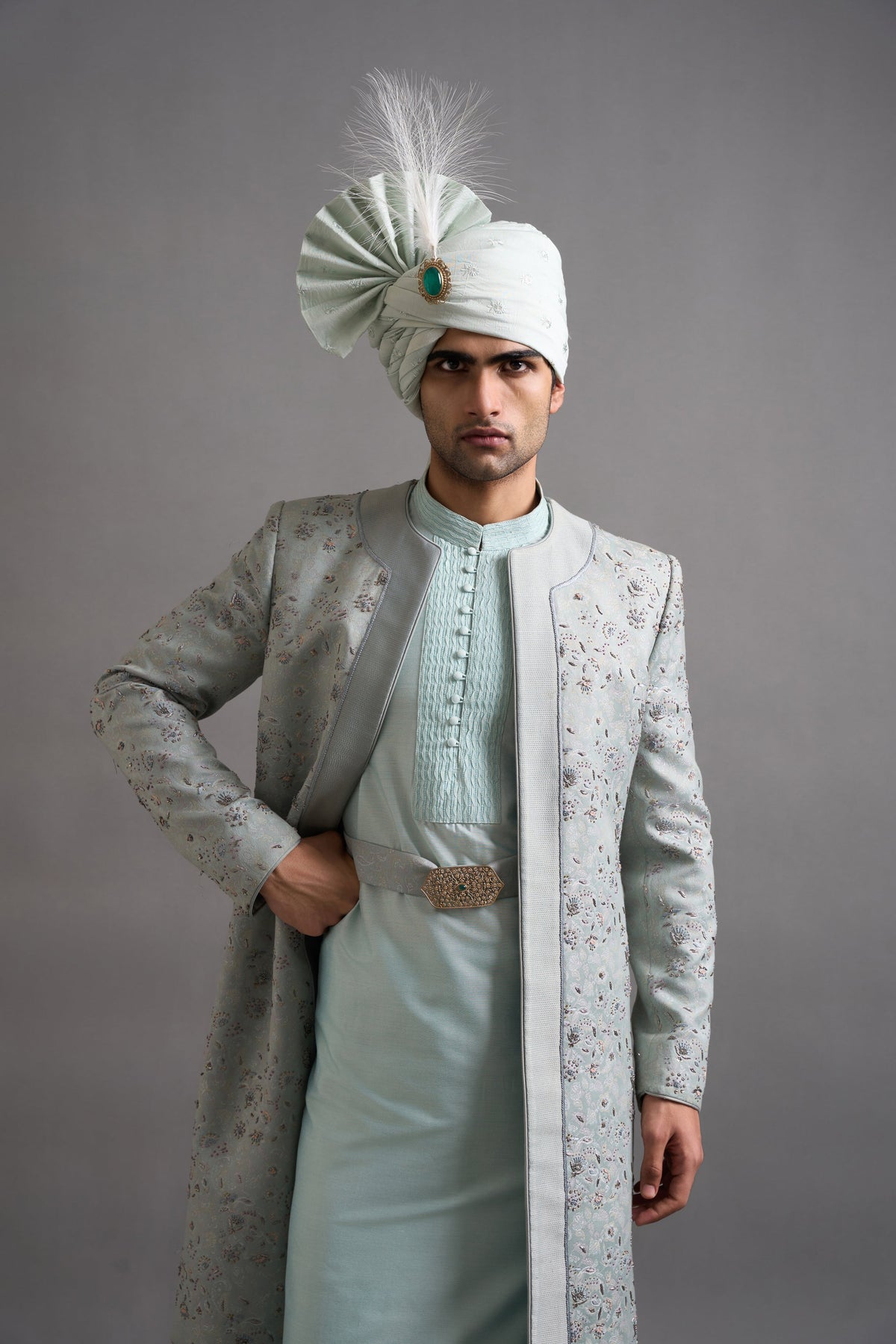 Gargee Designers Zayaan Mint Sherwani Gargee