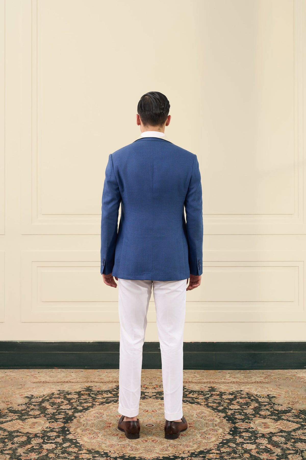 Azure Linen Relaxed Blazer Gargee