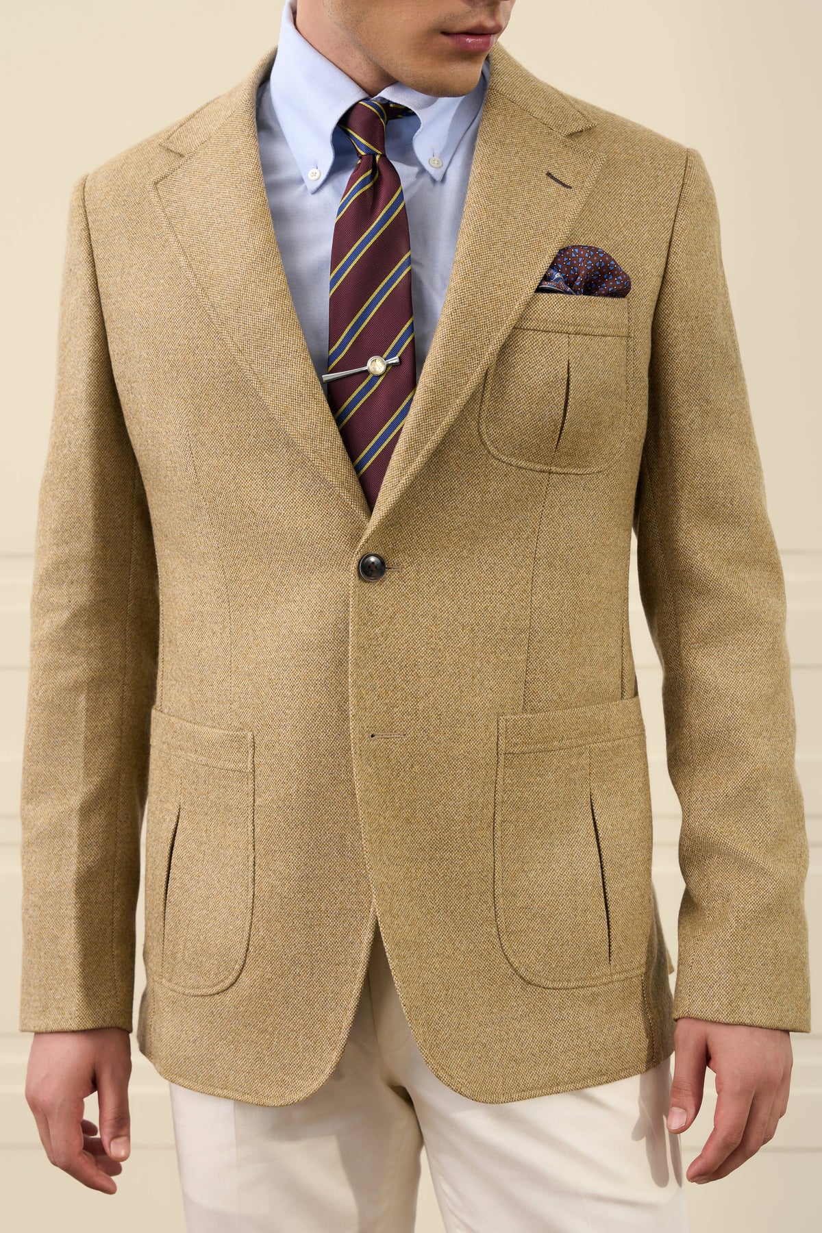 Camel Wool Patch Pocket Blazer Gargee