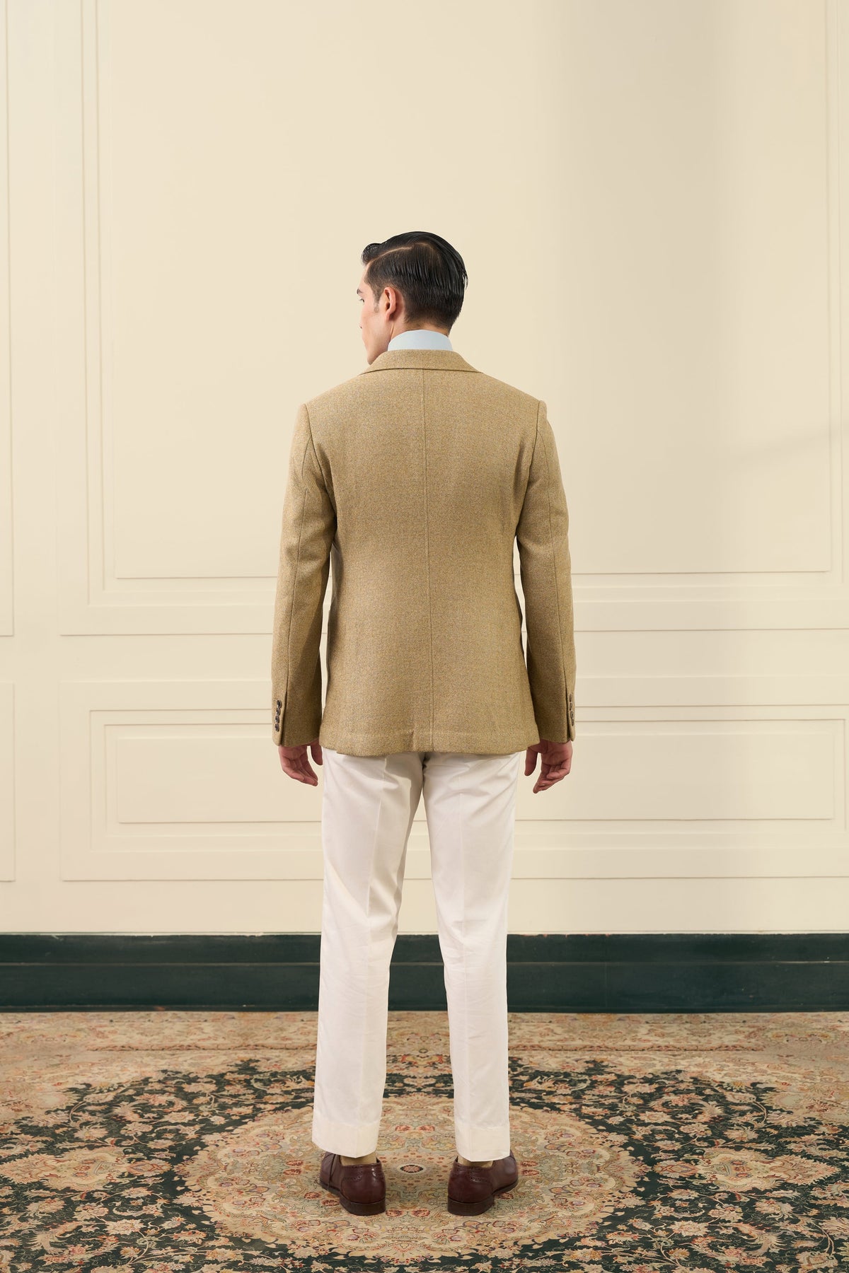 Camel Wool Patch Pocket Blazer Gargee