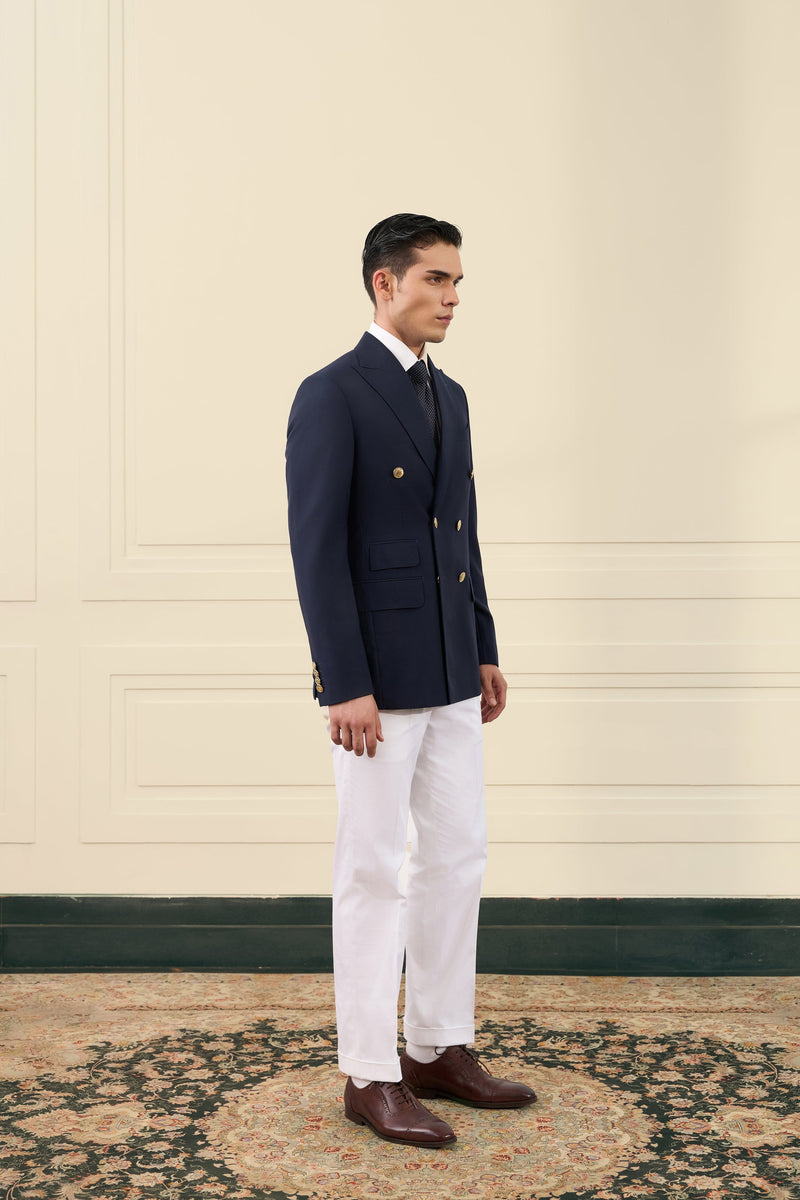 Navy Double-Breasted Blazer Gargee
