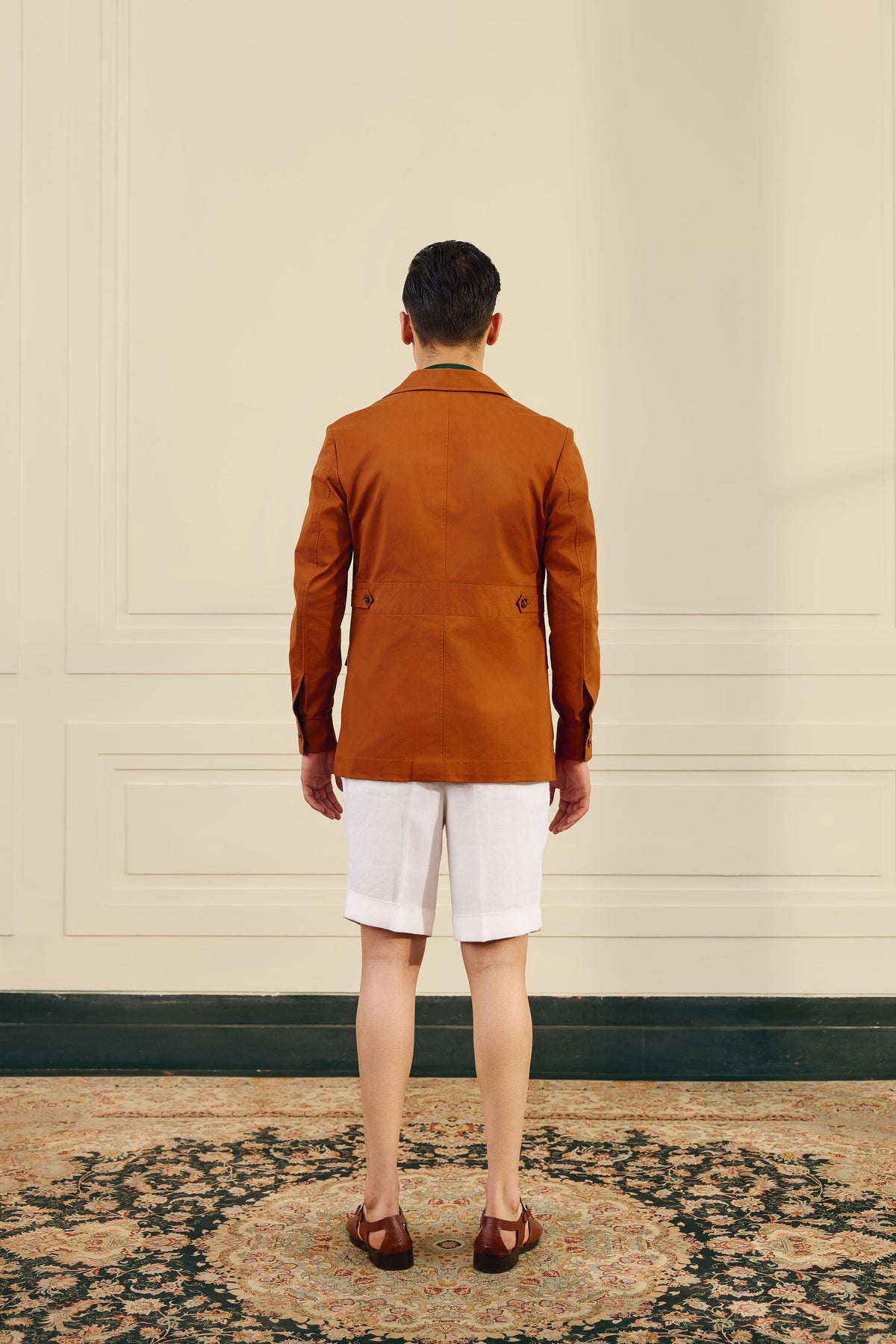 Rust Utility Cotton Shacket Gargee