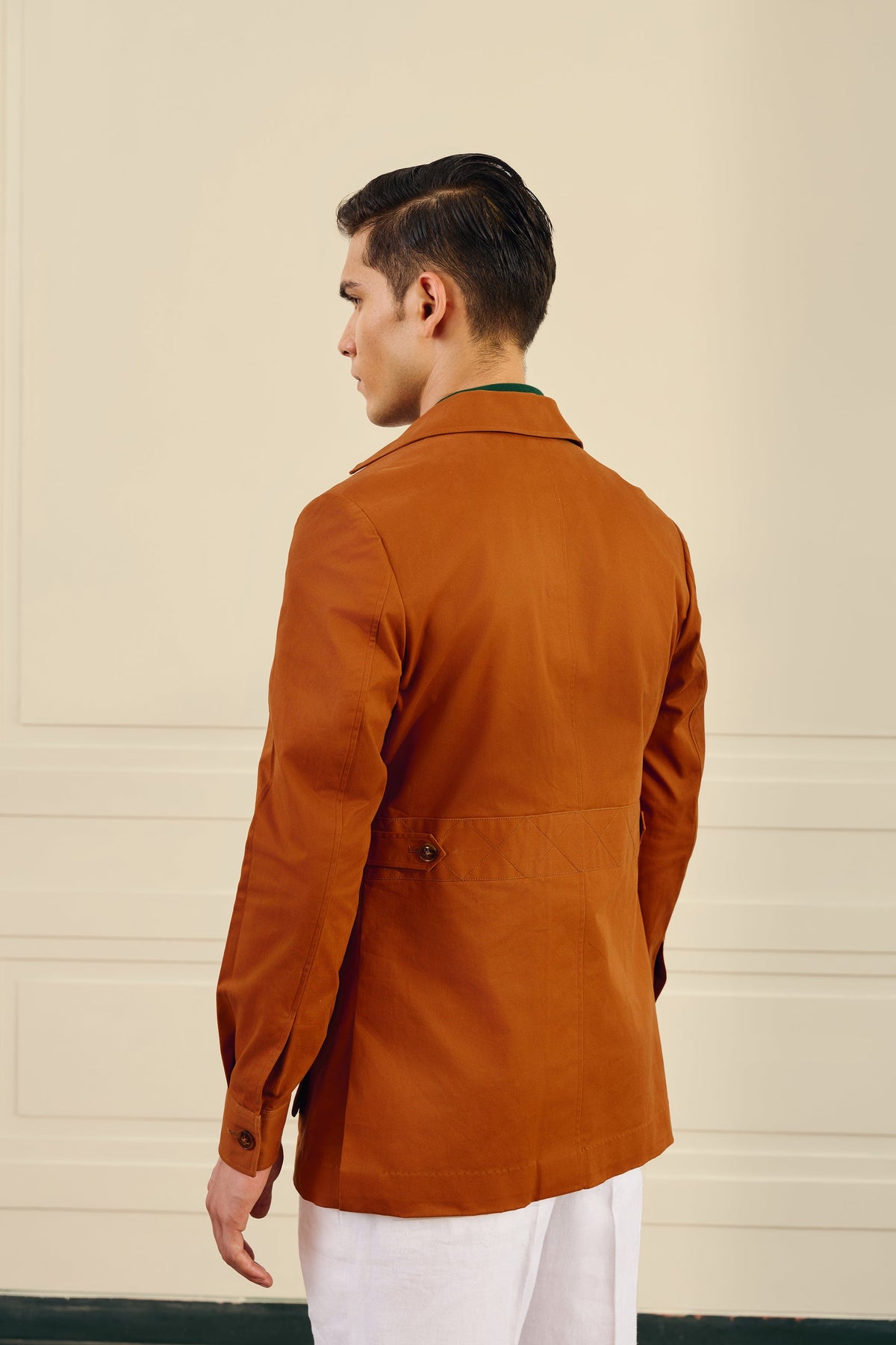 Rust Utility Cotton Shacket Gargee