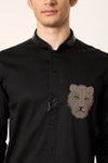 Black Lion Embroidered Shirt