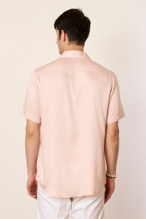 Peach Tropical Beach Shirt