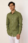 Green Kantha Classic Shirt