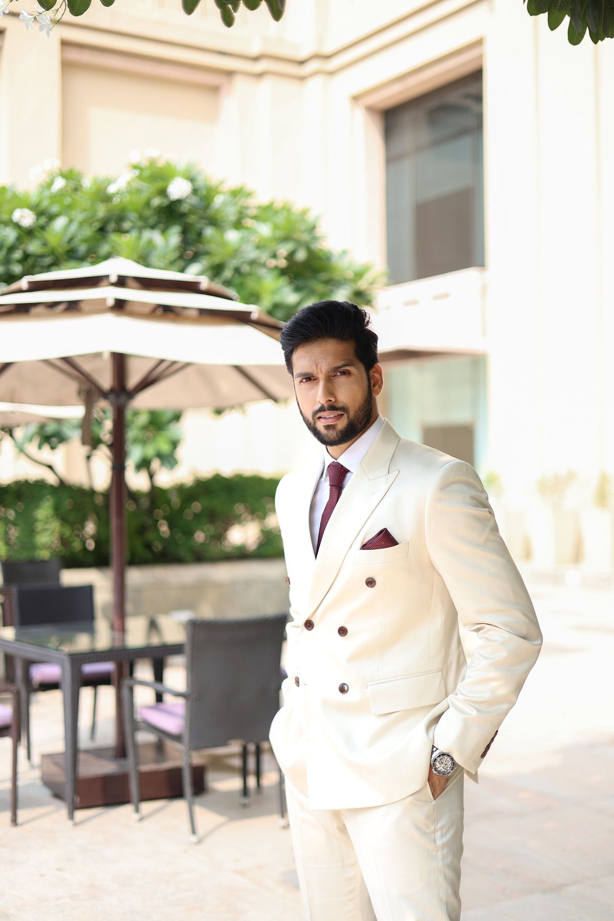 IVORY DOUBLE BREAST SUIT Gargee