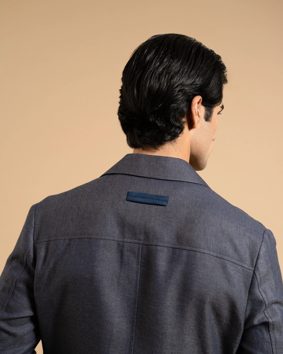 Midnight Linen Structured Shacket Gargee