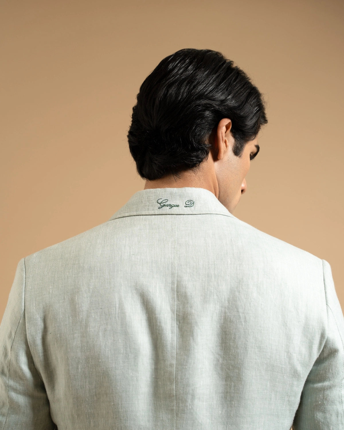 Mint Linen Tailored Utility Blazer Gargee