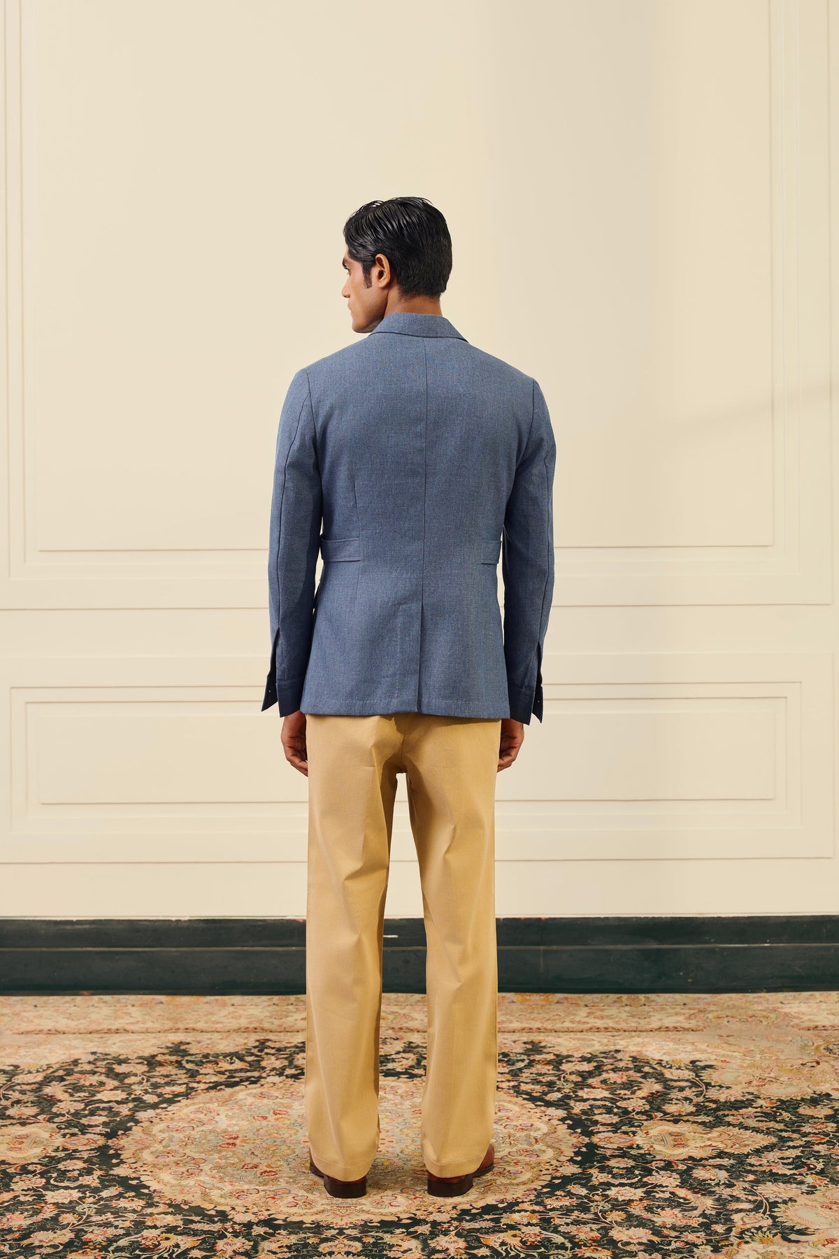 Blue Cotton Denim Shacket Gargee