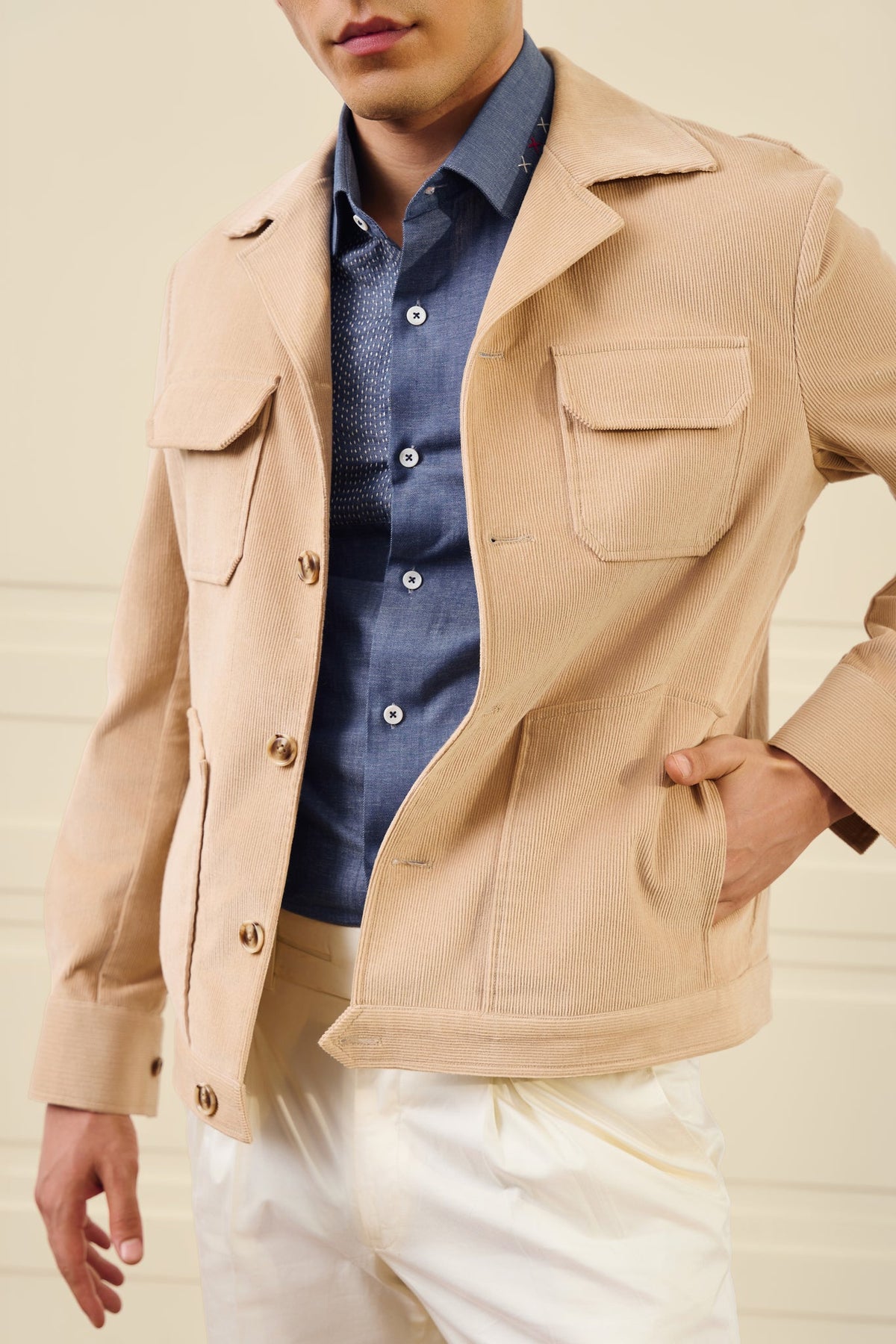 Cotton Corduroy Utility Jacket Gargee