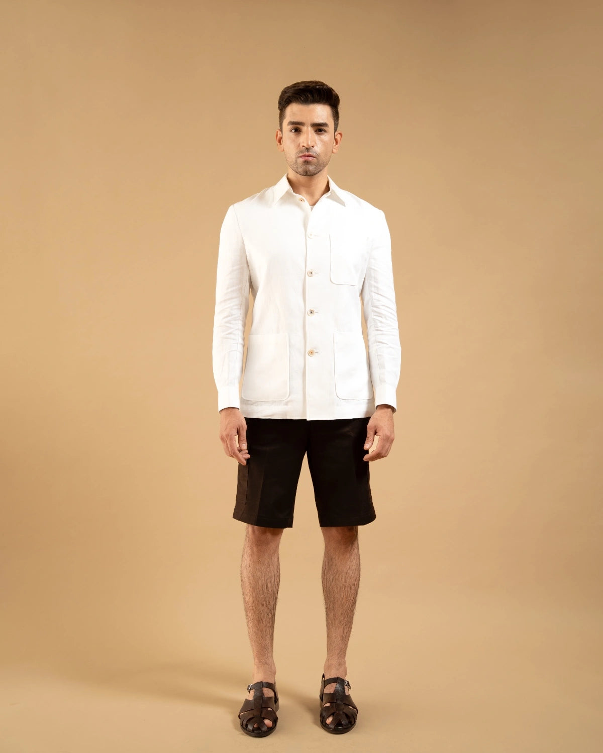 White Linen Herring Shacket Gargee