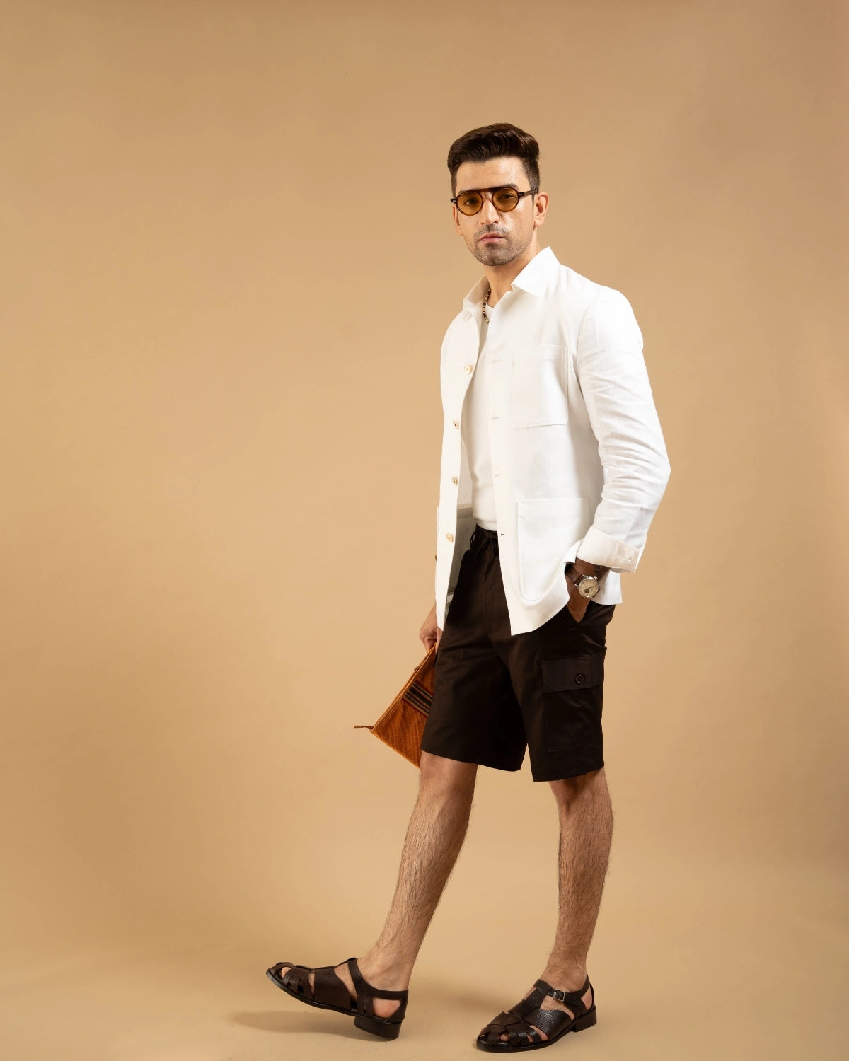 White Linen Herring Shacket Gargee