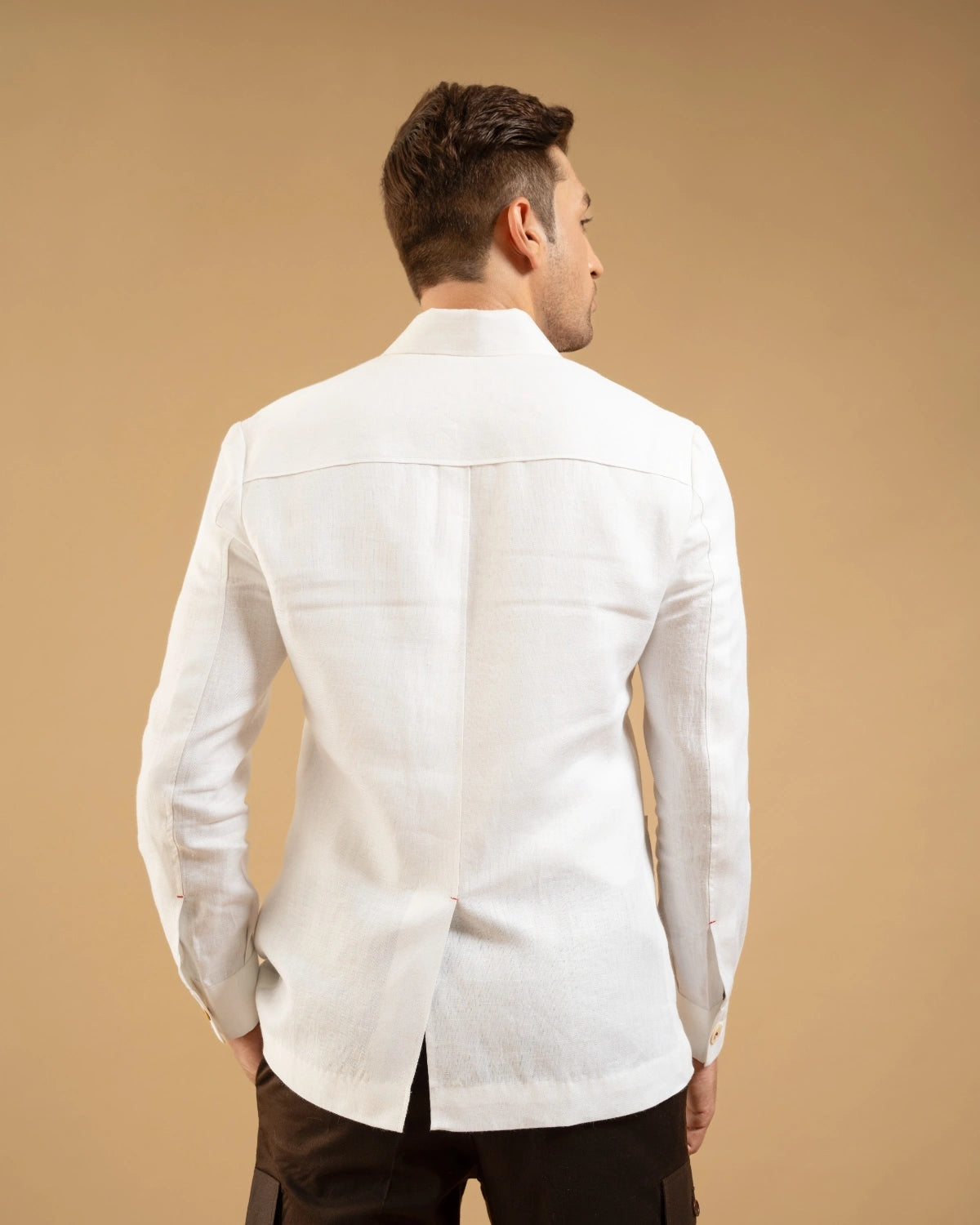 White Linen Herring Shacket Gargee
