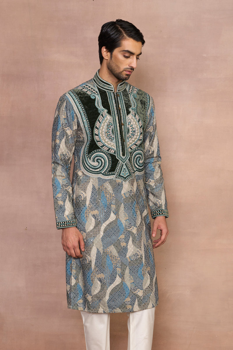 Ibadat Green Kurta Set