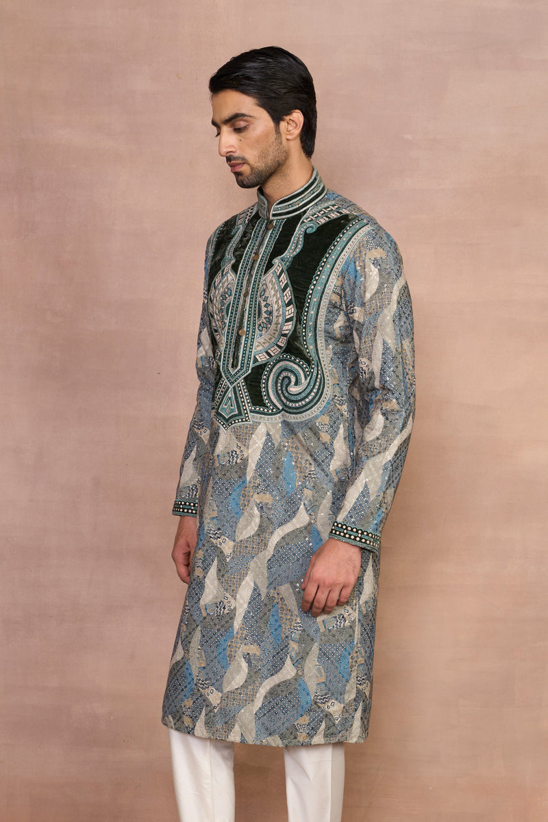 Ibadat Green Kurta Set