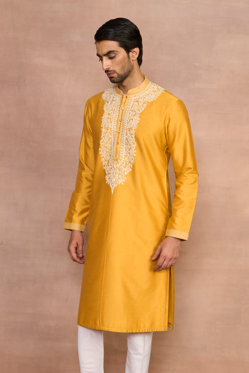 Sartaaj Mustard Kurta Set