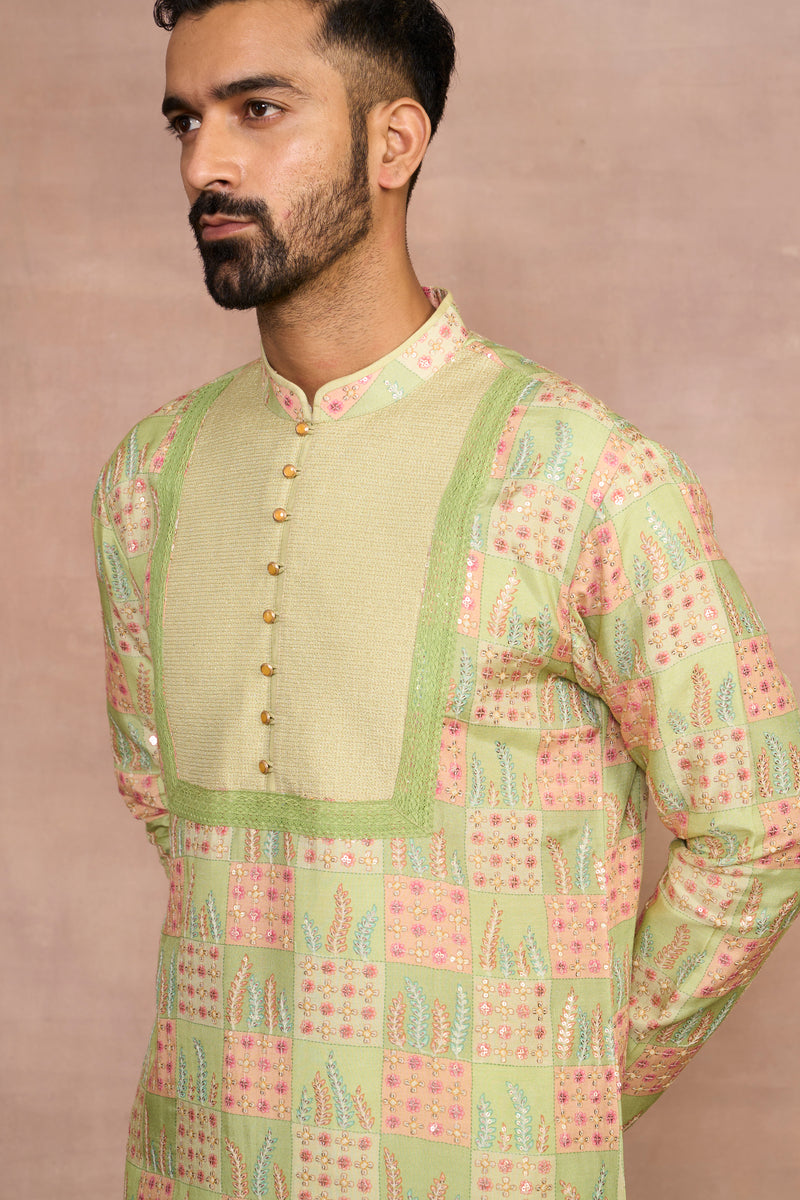 Darbaar Green Kurta Set