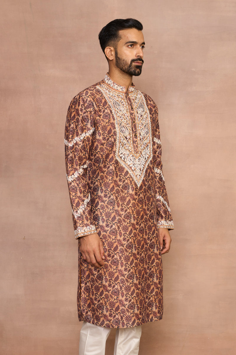 Rabaab Brown Kurta Set