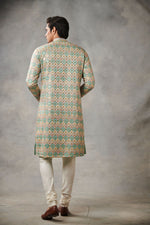 MULTI-COLOR GEORGETTE EMBROIDERED KURTA SET