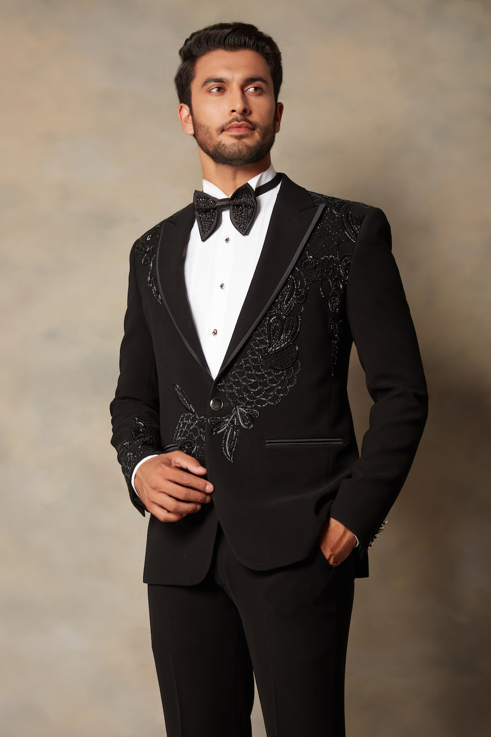 Designer Wedding Wear Wine Color Satin Reception Tuxedo Suits - Zakarto