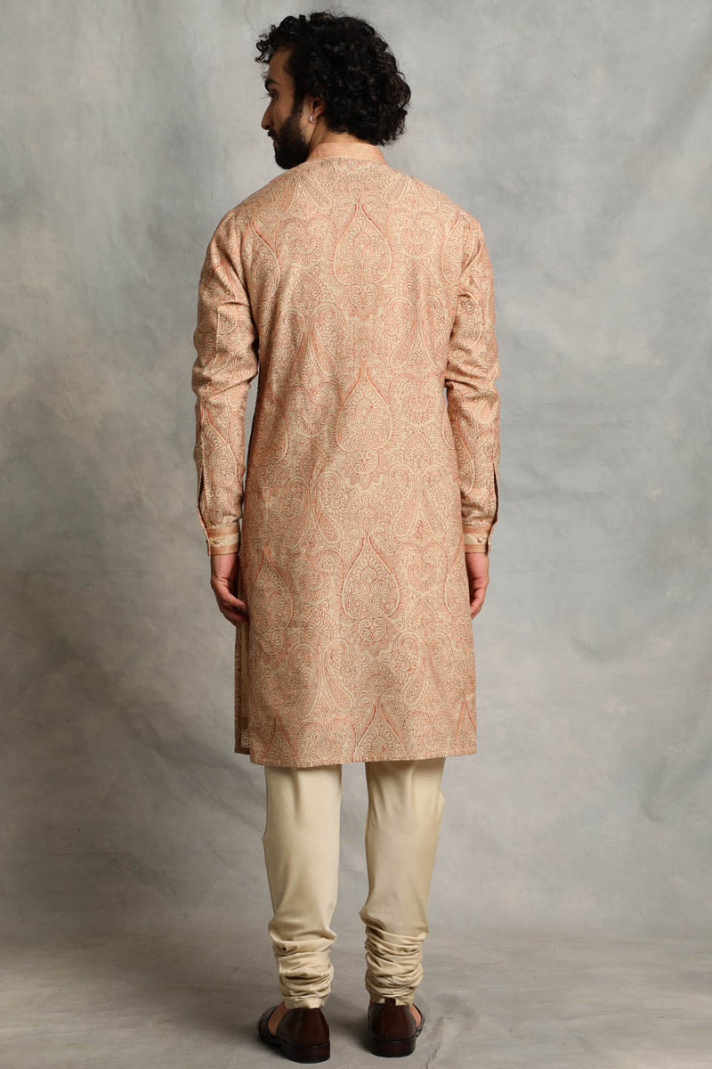 BEIGE EMBROIDERED KURTA SET 2