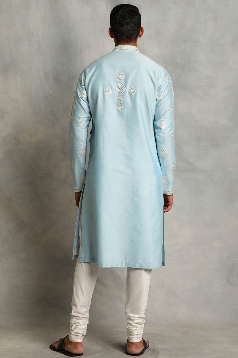 SKY APPLIQUE KURTA SET 2