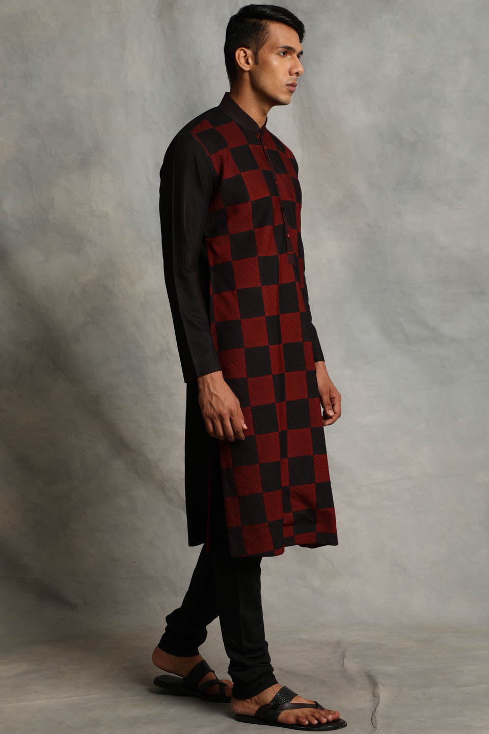 BLACK PINTUCKED KURTA SET 3