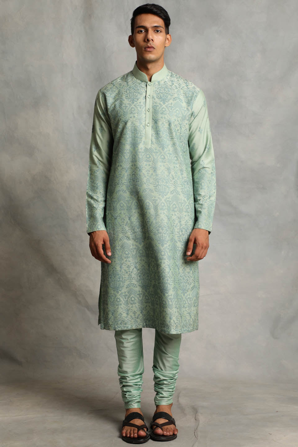 MINT EMBROIDERED KURTA  SET 1