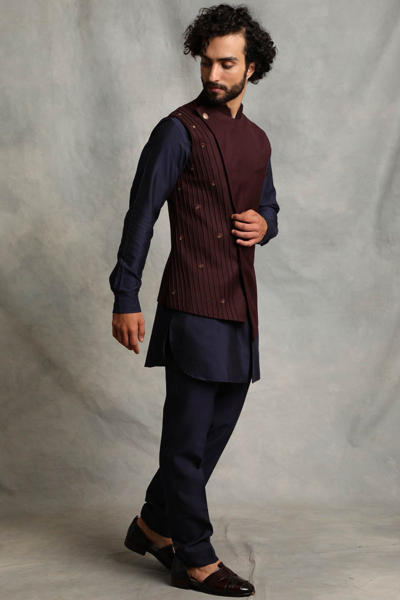 WINE PINTUCKED BUNDI SET 1