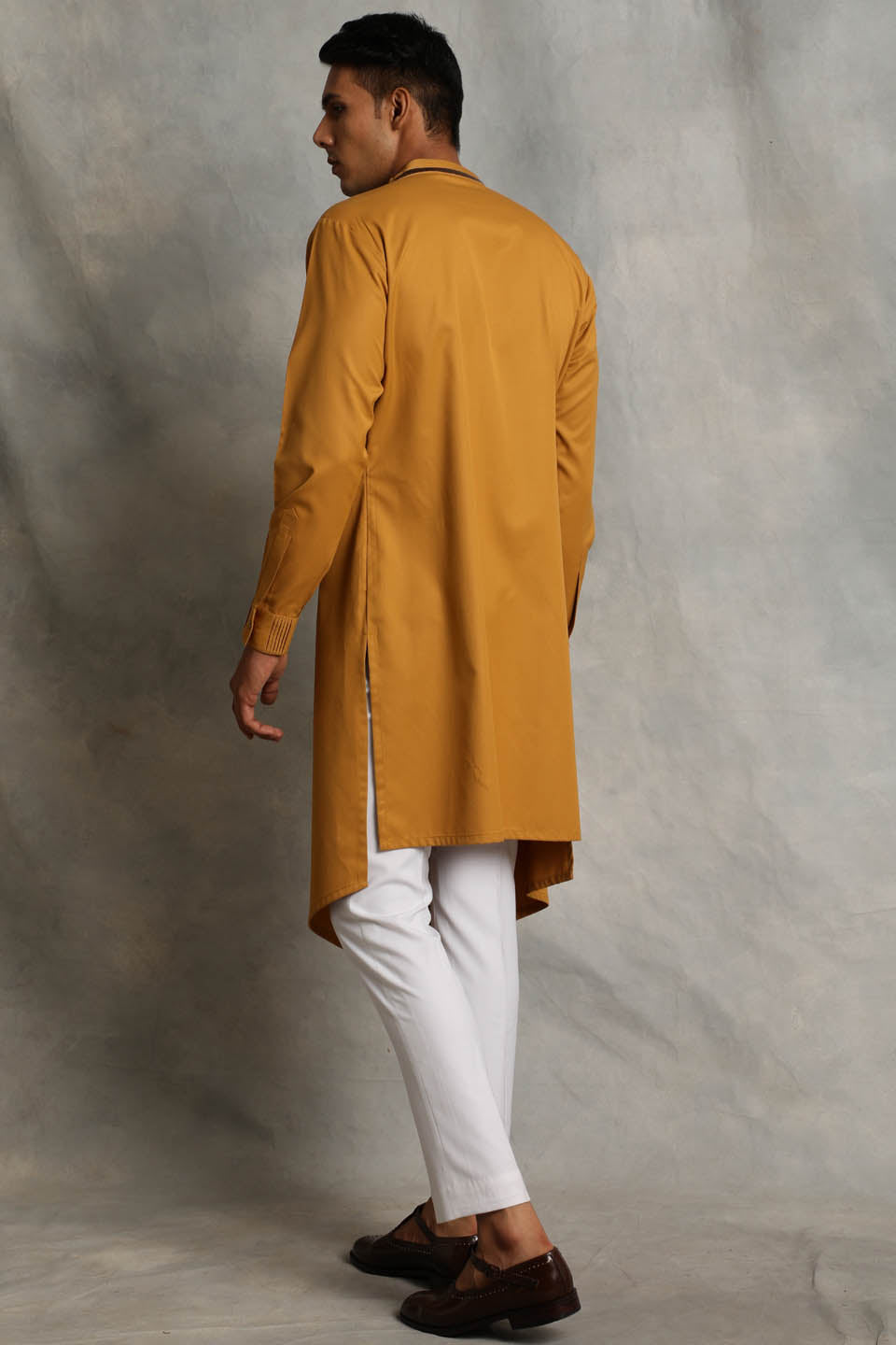 MUSTARD DRAPE KURTA SET 2