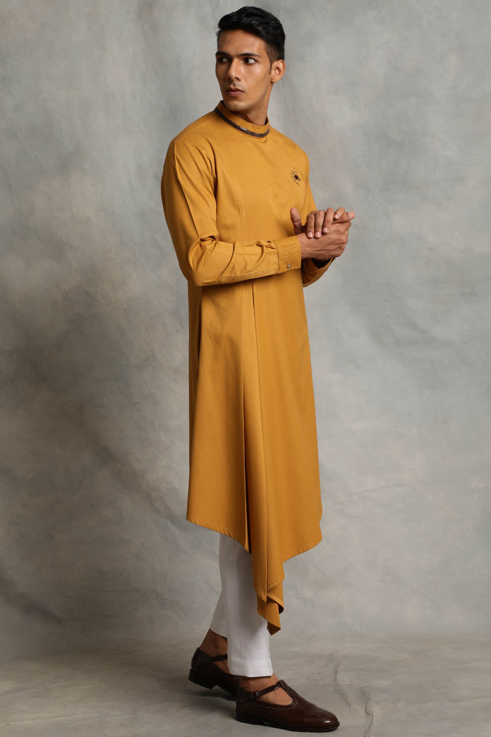 MUSTARD DRAPE KURTA SET 3