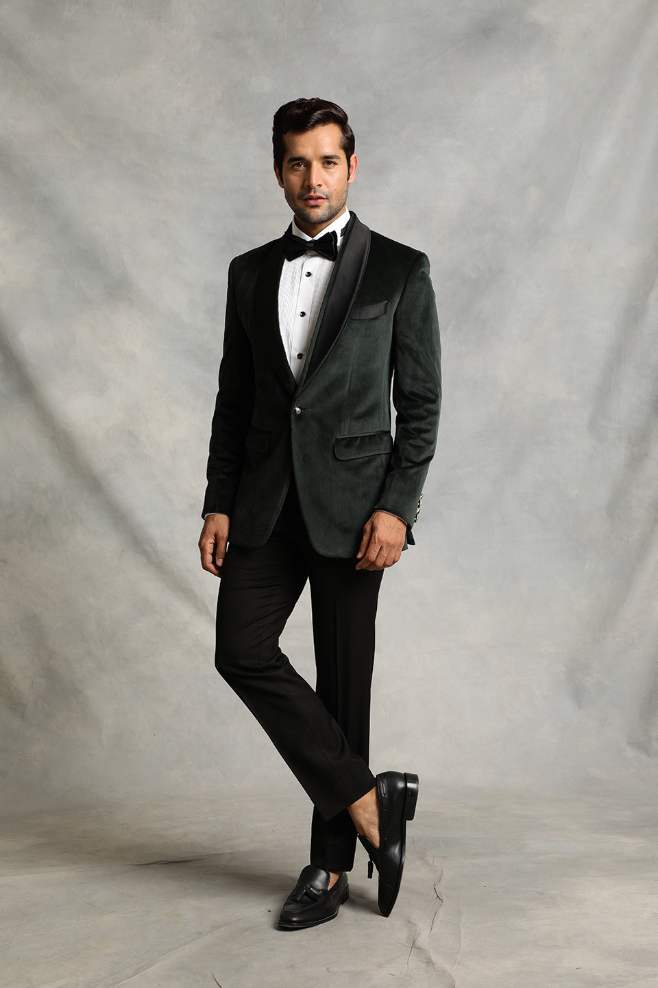 GREEN VELVET TUXEDO SET 2