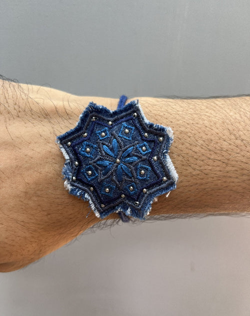 CLEMATIS STUD DENIM RAKHI