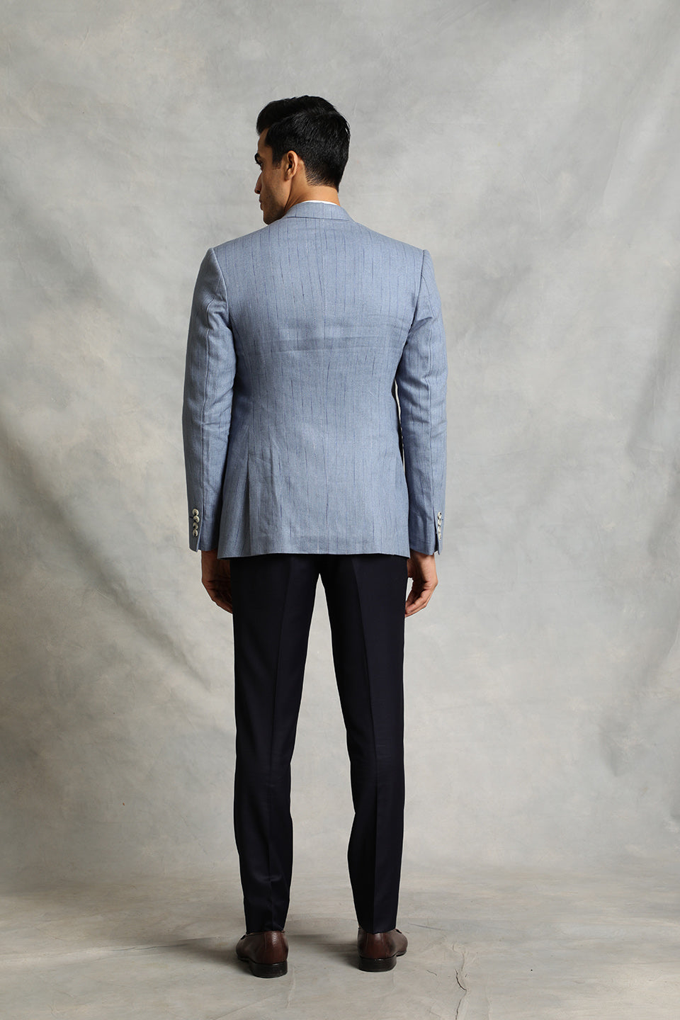 BLUE STRIPED COMBINATION SUIT 2