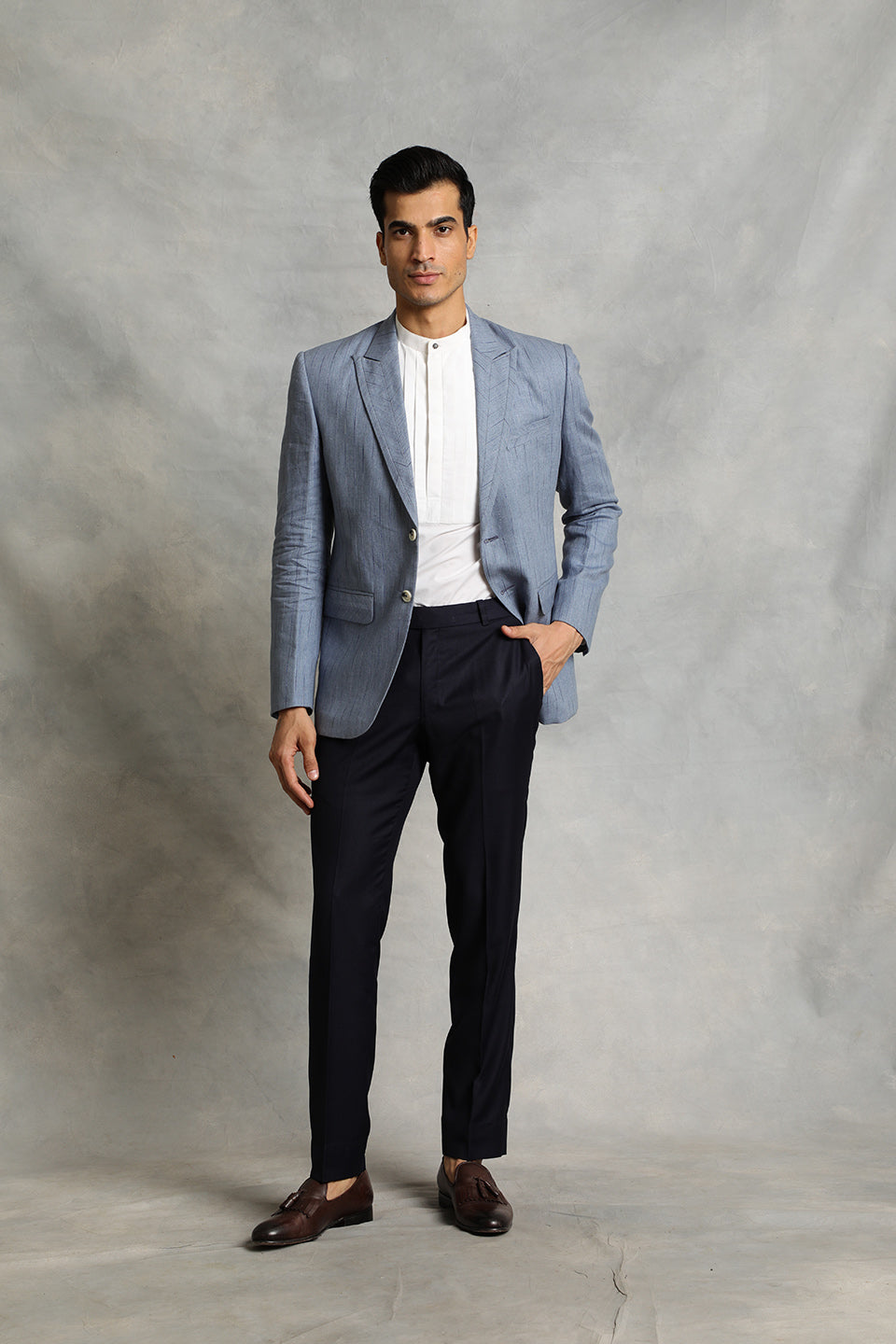 BLUE STRIPED COMBINATION SUIT 5