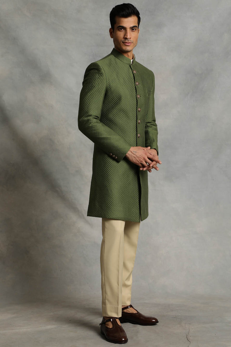 GREEN QUILTED INDO SET 4