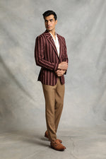 MAROON STRIPED COMBINATION SUIT 4