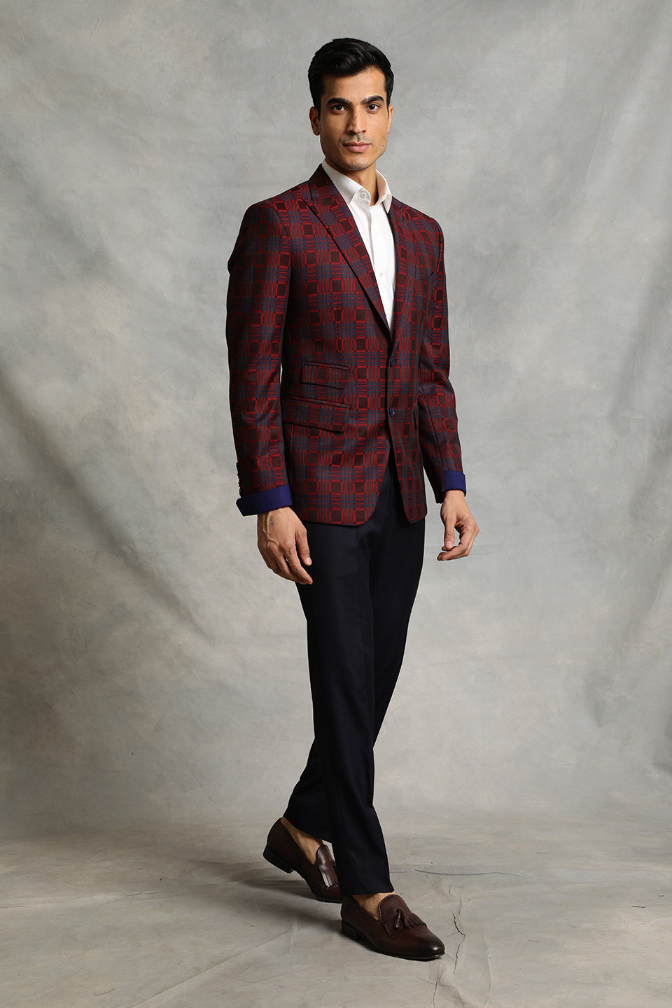 RED CHECKERED COMBINATION SUIT 4