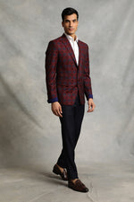 RED CHECKERED COMBINATION SUIT 4