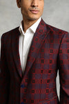 RED CHECKERED COMBINATION SUIT 5