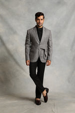 GREY CHECKERED COMBINATION SUIT 1